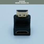 HDMI Adapter - Koppelstuk - Haaks - Knie - Omhoog/Omlaag - 2