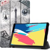 iMoshion Tablet Hoes Geschikt voor Lenovo Tab M8 FHD / Tab M8 - iMoshion Design Trifold Bookcase - Meerkleurig /Parijs