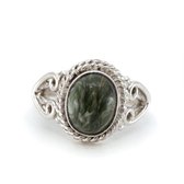 Edelsteen Ring Seraphiniet 925 Zilver “Nifih” (Maat 17)