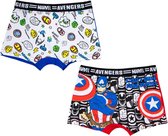 Avengers Captain America - Lot de 2 boxers - 6-8 ans - 116-128