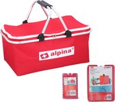 Alpina koeltas / koelbox + 5 koelelementen, lichtgewicht - opvouwbaar - 25 liter inhoud