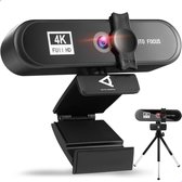 4K Webcam - Ingebouwde microfoon - Inclusief tripod - 3840*2160/30FPS - Inclusief privacy cover - Eye For Solutions