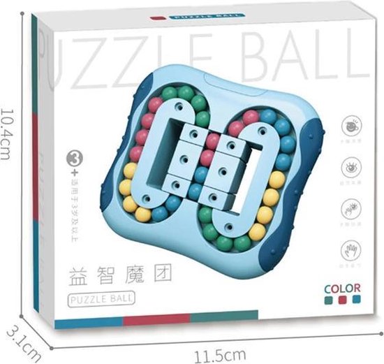 Afbeelding van het spel De Magic Bean Board -IQ ball brain game - IQ ball - Anti stress speelgoed - Magic puzzle - Puzzel - Magic bean board - Kleur Blauw -
