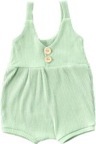 Baby jumpsuit – Mouwloos – Zomer – Mint groen – Maat 62/68