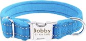 Halsband Aangepaste Pet Halsbanden Voor Kleine Medium Grote Honden Zachte Gewatteerde Halsband-blauw L (36-60) cm