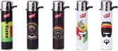 Aanstekers - Rond – Flint - Lighters - Prof - 25 stuks –  Rasta