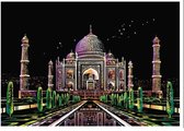 Scratch Art  Tai Mahal  - 410 x 287 mm - Kras tekeningen - Scratch painting