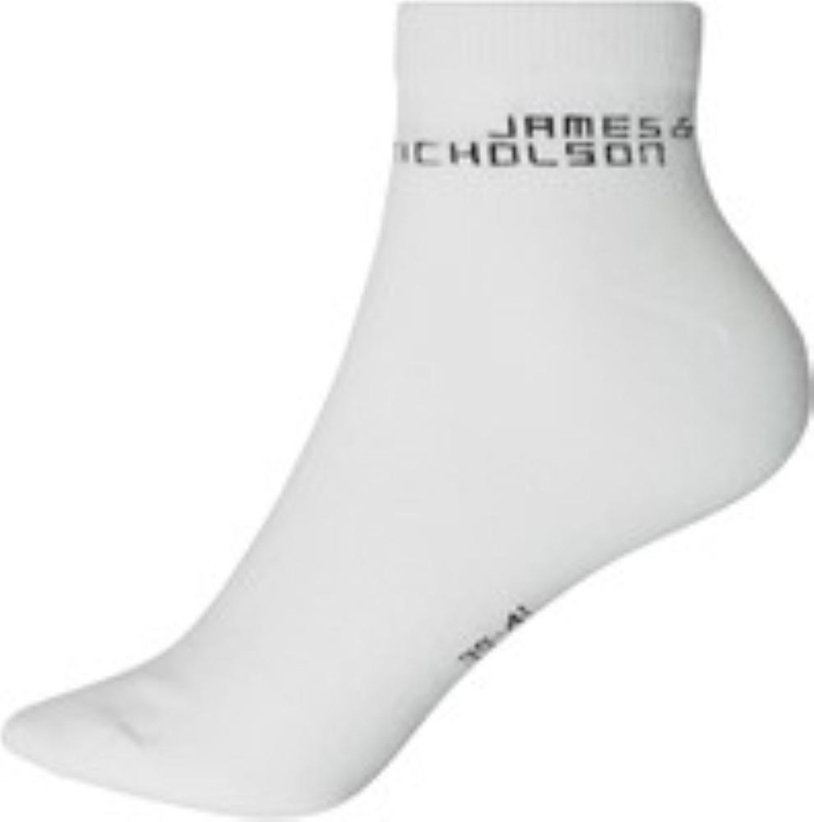 James en Nicholson - biologisch katoenen Sneaker Sokken - Wit - Maat 42-44.