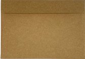 100x luxe wenskaartenveloppen C6 114x162 mm - 11.4x16.2 cm - 120 grams browny kraft - bruin kraft - 100 % recycled papier