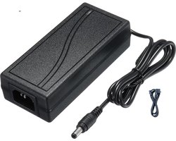 DrPhone VA Voeding Adapter AC/DC – 12V 5A – Universele Lader – 50/60hz 1.6A – Plug 5.5mm x 2.5mm – Zwart