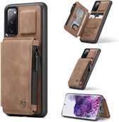 Caseme Samsung Galaxy S20 FE Back Cover Wallet hoesje Bruin