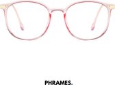 PHRAMES® - Lyris Clear Pink – Beeldschermbril – Computerbril - Blauw Licht Filter Bril - Blauw Licht Bril – Gamebril – Dames - UV400 - Voorkomt Hoofdpijn en Vermoeidheid