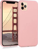 iParadise iPhone 11 Pro Max hoesje roze - iPhone 11 pro max hoesje siliconen case hoesjes cover hoes