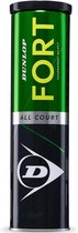Dunlop Tennisbal Fort All Court Rubber/vilt Geel 4 Stuks
