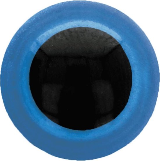 Veiligheidsoogjes 12mm blauw (5 paar)