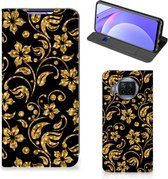 Bookcase Cadeau voor Oma Xiaomi Mi 10T Lite Telefoonhoesje Gouden Bloemen