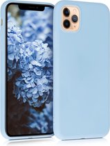 kwmobile telefoonhoesje voor Apple iPhone 11 Pro Max - Hoesje voor smartphone - Back cover in mat lichtblauw