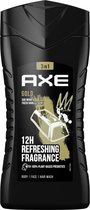 Axe Gold 3-in-1 Douchegel - 6 x 250 ml - Voordeelverpakking