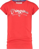 Vingino T-shirt Essentials Met Logo Meisjes Katoen Rood Mt 92