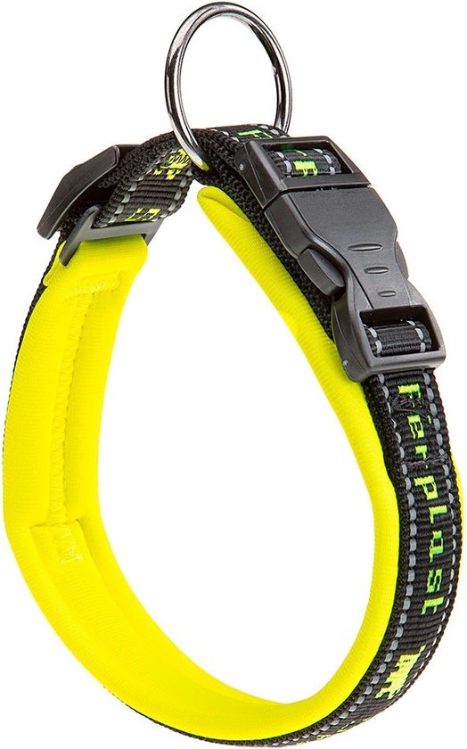 Ferplast Halsband Honden Sport Nylon 65 Cm Geel/zwart