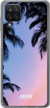 6F hoesje - geschikt voor Samsung Galaxy A12 - Transparant TPU Case - Sunset Palms #ffffff