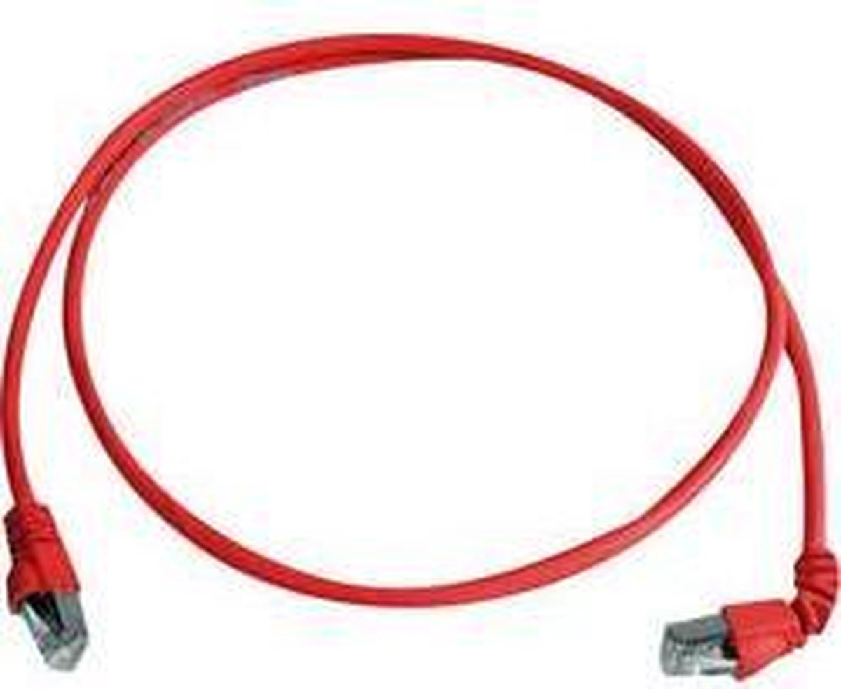 Telegärtner 100008289 RJ45 Netwerkkabel, patchkabel CAT 6A S/FTP 2.00 m Rood Vlambestendig, Halogeenvrij 1 stuk(s)