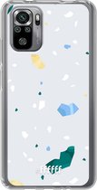 6F hoesje - geschikt voor Xiaomi Redmi Note 10S -  Transparant TPU Case - Terrazzo N°2 #ffffff