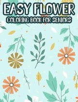 Easy Flower Coloring Book For Seniors