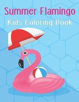 Summer Flamingo Kids Coloring Book