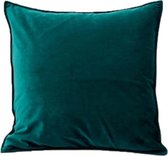 Set van 2 Velvet Kussenslopen – 40 x 40 cm – Donkergroen