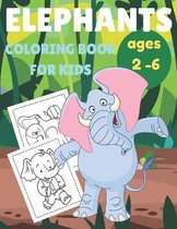 Elephants coloring book for kids ages 2 - 6