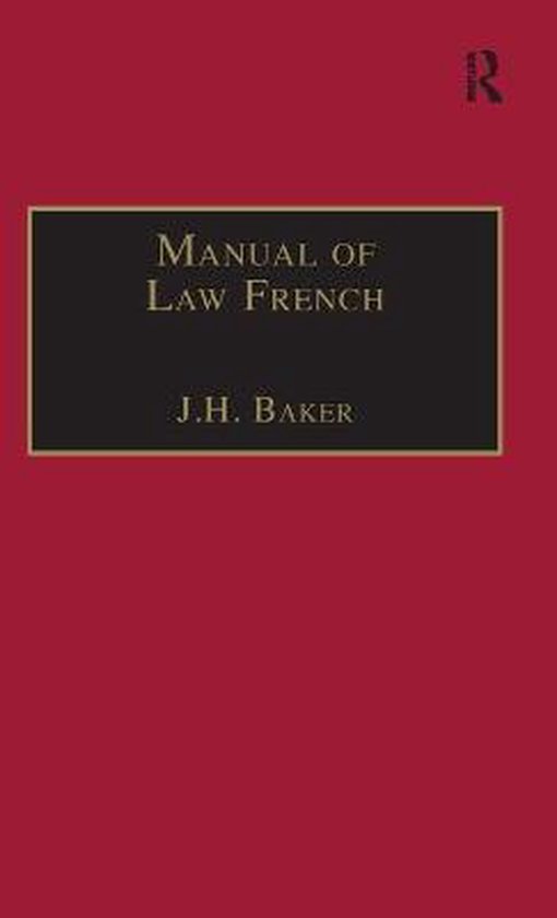 Manual of Law French - cover