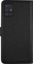 BMAX Leren flip case hoesje voor Samsung Galaxy A51 / Lederen book cover / Beschermhoesje / Telefoonhoesje / Hard case / Telefoonbescherming - Zwart