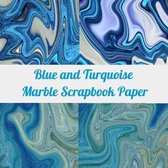 Blue and Turquoise Marble Scrapbook Paper