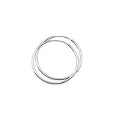 YO&NO - Oorbellen - Zilver - Oorringen - Rond - Buis - 1.5mm - 25mm - Poli - Sieraden Vrouw - Gerhodineerd - Zilver 925