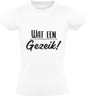 Wat een gezeik Dames t-shirt | Canteau Meiland | Martin Meiland | gezeik | grappig | cadeau | Wit