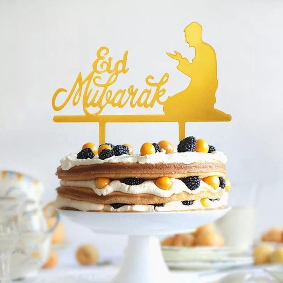 Eid Mubarak Cake topper Acryl Fête du sucre Ramadan Fête du