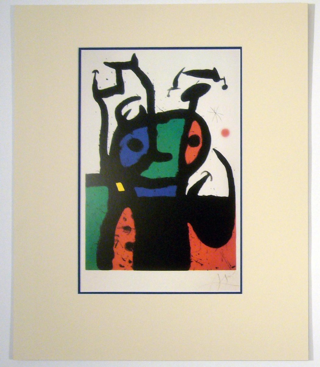 Catch Projecten Poster in dubbel passe-partout - Miro - Matador - Kunst - 50 x 60 cm Kleur