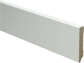 Hoge plinten - MDF - Moderne plint 70x12 mm - Wit - Voorgelakt - RAL 9010 - Per 5 stuks 2,4m