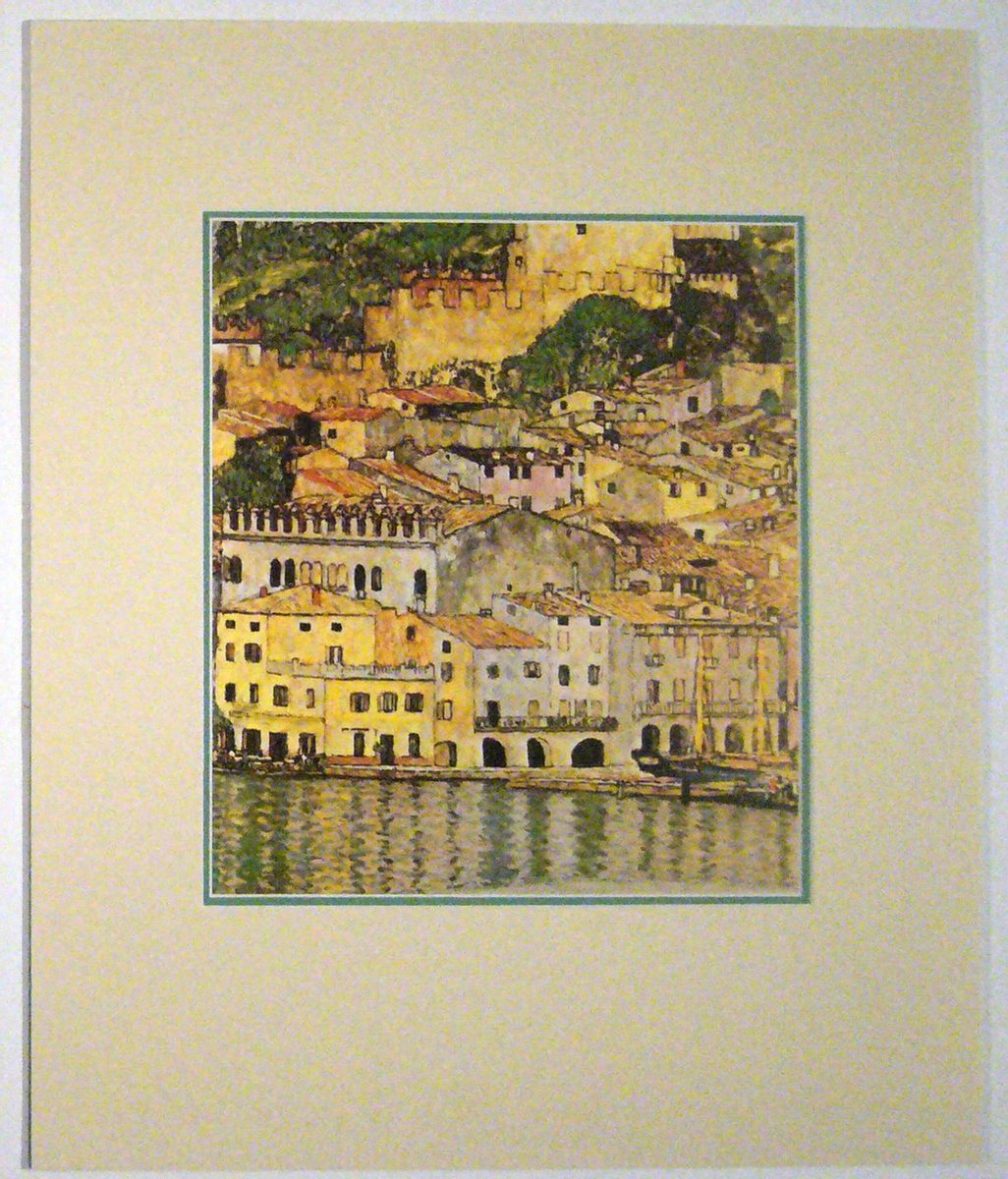 Catch Projecten Poster in dubbel passe-partout - Gustav Klimt - Malcesine sul Garda - Kunst - 50 x 60 cm Kleur