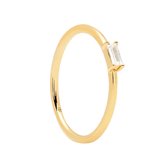 P D Paola Aisha Dames Ring Zilver - Goudkleurig - 18.00 mm / maat 57
