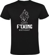 Happy Fcking Birthday Heren t-shirt | gefeliciteerd | verjaardagskado | jarig | Zwart