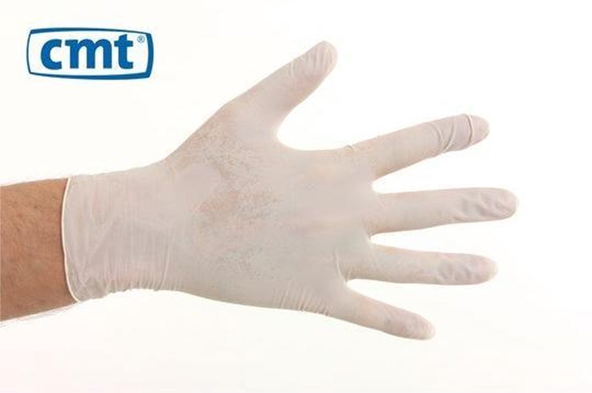 Latex handschoenen CMT, poedervrij-XL - dry needling handschoenen - medisch onderzoek handschoenen -