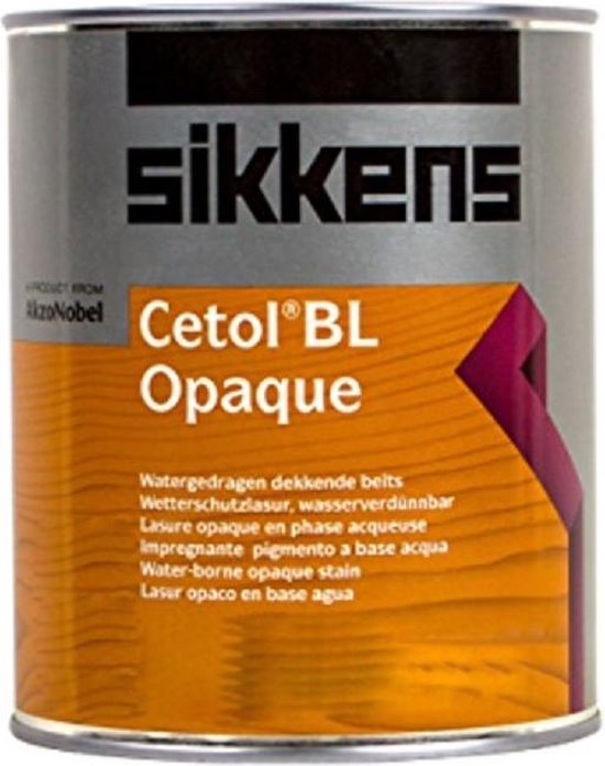 Pest Lyrisch tijdelijk Sikkens Cetol BL Opaque - Beits - Watergedragen zijdeglans dekkende beits -  RAL 7016 -... | bol.com