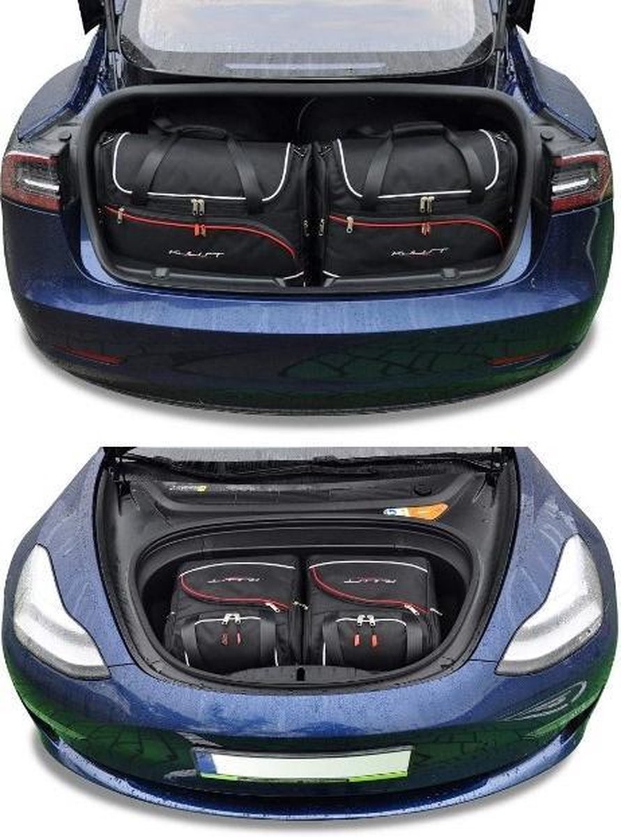 Tesla Model 3 7-delig Bespoke Trunk en Frunk Reistassen Auto Interieur Organizer Accessoires