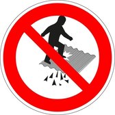Niet betreden instortingsgevaar sticker 100 mm