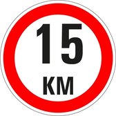 Maximaal 15 km sticker, A1 400 mm