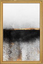JUNIQE - Poster met houten lijst Soot and Gold -40x60 /Grijs & Wit