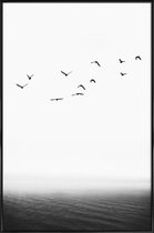 JUNIQE - Poster in kunststof lijst Forever Free -40x60 /Wit & Zwart