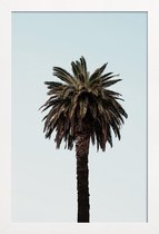 JUNIQE - Poster in houten lijst Palmtree -20x30 /Bruin & Groen